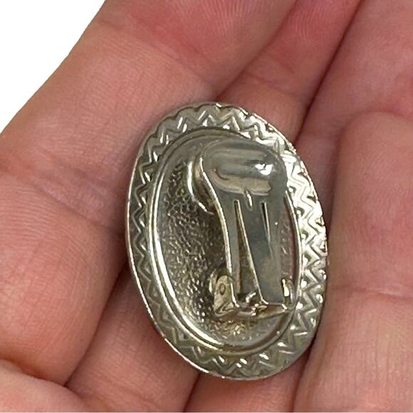 Vintage Faux Costume Native Southwestern Style Brooch & Clip Earrings - Picture 7 of 7